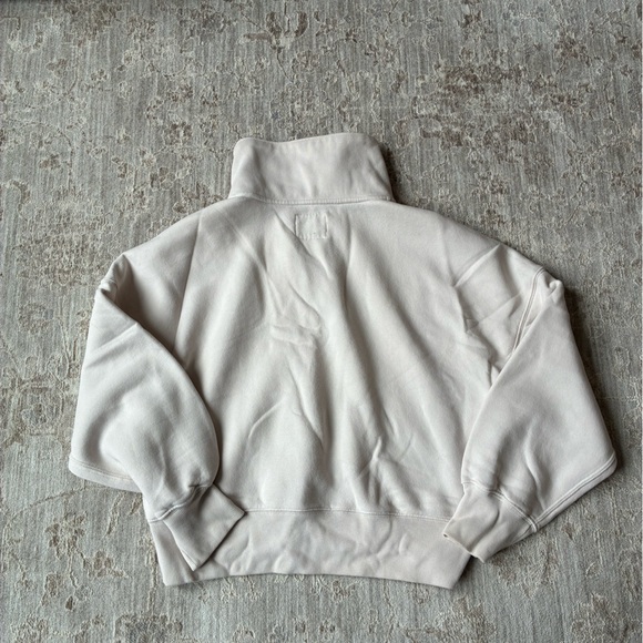 Abercrombie Quarter-Zip Pullover in Cream- Size M - Picture 2 of 6